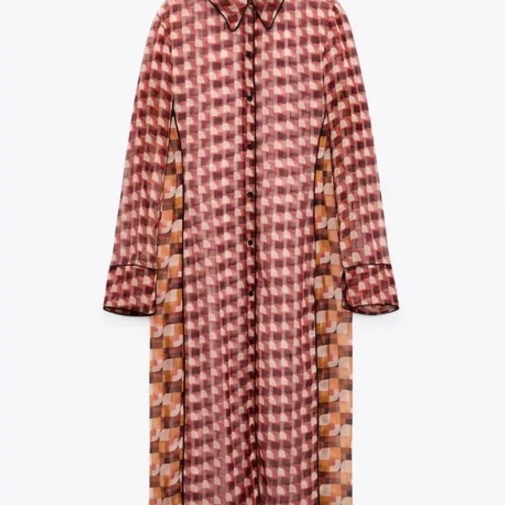 Zara Sheer Tunic Shift Dress